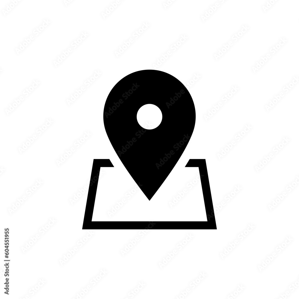 Poster location icon pin sign, map pointer place marker icons. web vector icon