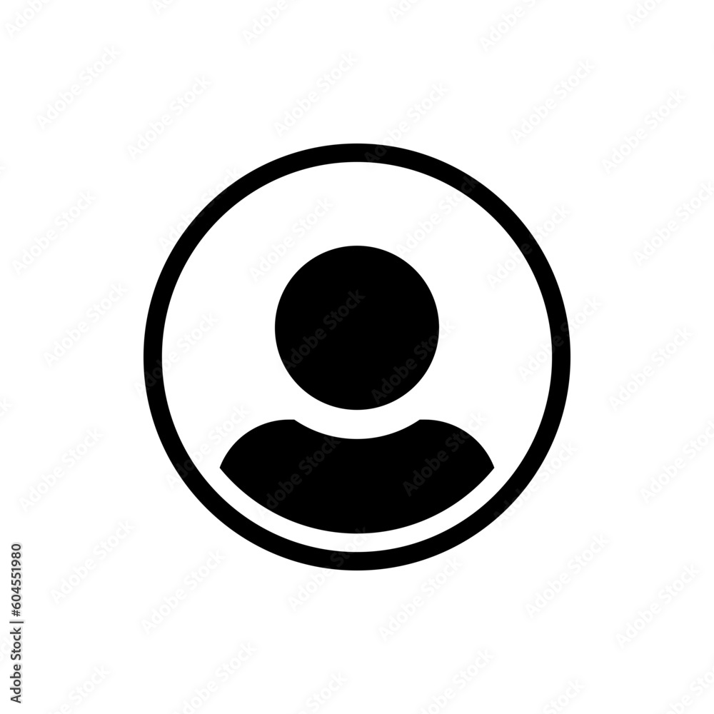 Poster profile icon, login user icon avatar sign in circle or access authenticate icon, human, male, person