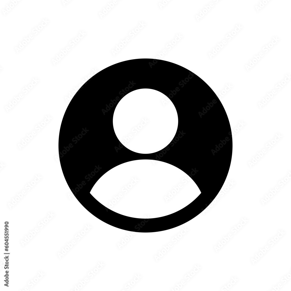 Poster profile icon, login user icon avatar sign in circle or access authenticate icon, human, male, person