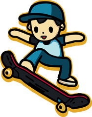 skateboarding png graphic clipart design