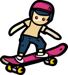 skateboarding png graphic clipart design