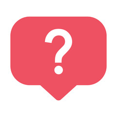 Question icon mark, help or ask bubble graphic symbol, web faq vector illustration
