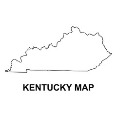 Kentucky map shape, united states of america. Flat concept icon symbol vector illustration