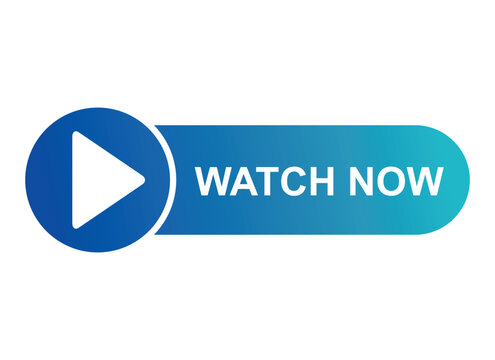Watch now icon, website online button player symbol, play video vector illustration