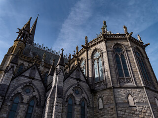 Fototapeta na wymiar The St. Colman's Cathedral in Cobh, Ireland. Religious European architecture.