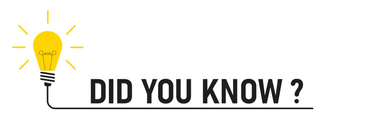 Did you know light bulb. Copy space for business, marketing, flyers, banners, presentations and posters