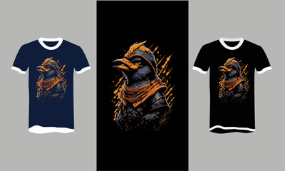 t-shirt design template vector illustration duck Head in a Splash