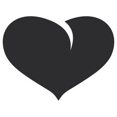 Heart icon vector isolated on a white background.