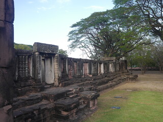 ancient architectural structure Photos  Prasat Hin Phimai in Thailand on December 31, 2022. Suitable for making travel media pictures.