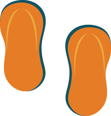 Summer beach slippers, flip flops. 