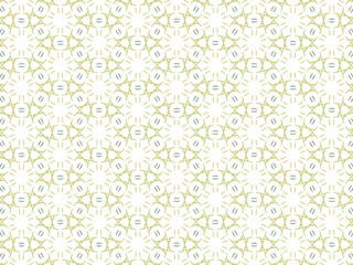 Fototapeta premium Vector Illustration of Green Abstract Mandala or Ikat Texture Seamless Pattern for Wallpaper Background. 