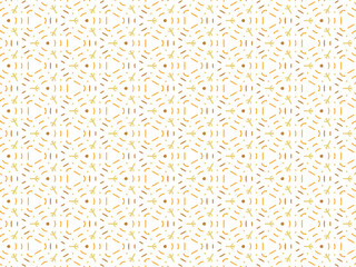 Vector Illustration of Brown Abstract Mandala or Ikat Texture Seamless Pattern for Wallpaper Background.
