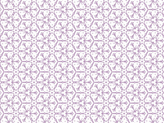 Vector Illustration of Purple Abstract Mandala or Ikat Texture Seamless Pattern for Wallpaper Background.
