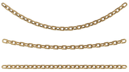 gold chains 3d render