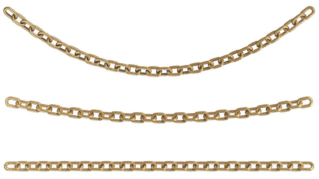 gold chains 3d render