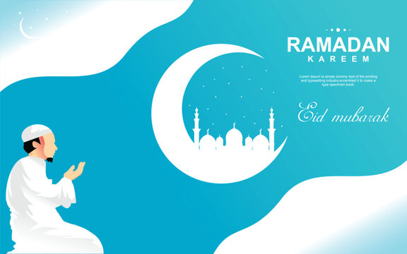 ramadan social media post vector decoration islamic religious festival and eid ramzan kareem mubarak