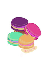 stack of colorful macaroons