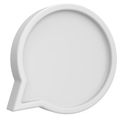 Speech bubble. Chat bubble. 3D illustration.