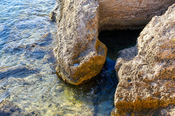 The Queen's Baths archaeology site in Calp, Alicante, Spain