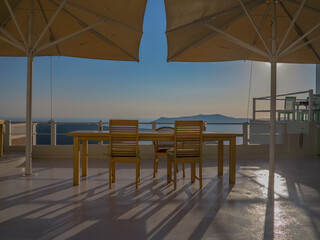 views of the village of Oia in Santorini