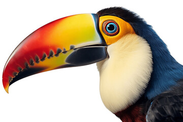 Isolated Toucan: Face Shot on Transparent background, Generative Ai
