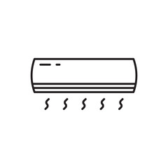 Air conditioner vector icon. Air conditioner flat sign design. Air conditioner cooler symbol pictogram. UX UI icon