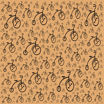seamless penny farthing background 