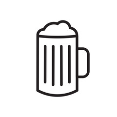 Beer glass vector icon. Beer glass flat sign design. Fresh isolated beer symbol pictogram. UX UI icon