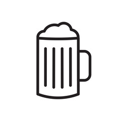 Beer glass vector icon. Beer glass flat sign design. Fresh isolated beer symbol pictogram. UX UI icon