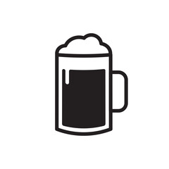 Beer glass vector icon. Beer glass flat sign design. Fresh isolated beer symbol pictogram. UX UI icon