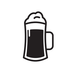 Beer glass vector icon. Beer glass flat sign design. Fresh isolated beer symbol pictogram. UX UI icon