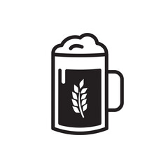 Beer glass vector icon. Beer glass flat sign design. Fresh isolated beer symbol pictogram. UX UI icon