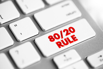 80 20 Rule - The Pareto principle states that for many outcomes, roughly 80% of consequences come...