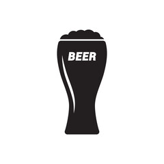 Beer glass vector icon. Beer glass flat sign design. Fresh isolated beer symbol pictogram. UX UI icon