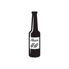 Beer bottle vector icon. Beer flat sign design. Beer bottle symbol pictogram. UX UI icon