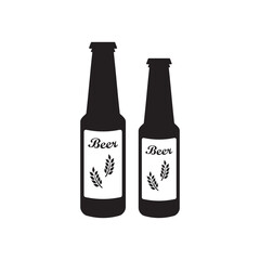 Fototapeta na wymiar Beer bottle vector icon. Beer flat sign design. Beer bottle symbol pictogram. UX UI icon