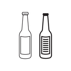 Beer bottle vector icon. Beer flat sign design. Beer bottle symbol pictogram. UX UI icon