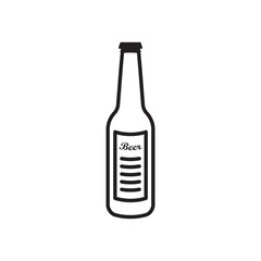 Beer bottle vector icon. Beer flat sign design. Beer bottle symbol pictogram. UX UI icon