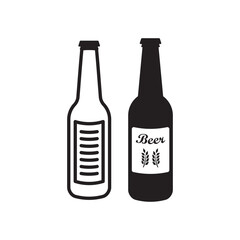 Beer bottle vector icon. Beer flat sign design. Beer bottle symbol pictogram. UX UI icon