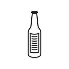 Beer bottle vector icon. Beer flat sign design. Beer bottle symbol pictogram. UX UI icon
