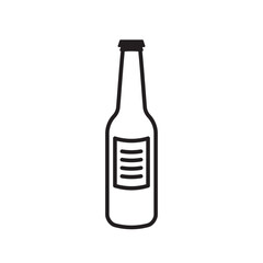 Beer bottle vector icon. Beer flat sign design. Beer bottle symbol pictogram. UX UI icon