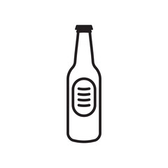 Beer bottle vector icon. Beer flat sign design. Beer bottle symbol pictogram. UX UI icon