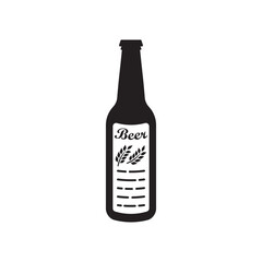 Beer bottle vector icon. Beer flat sign design. Beer bottle symbol pictogram. UX UI icon