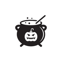 Caldron round vector icon. Cauldron vector flat sign design. Cauldron symbol pictogram. UX UI icon