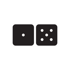 Dice vector icon. Dice cube flat sign design. Casino dices symbol pictogram. Domino icon. UX UI icon