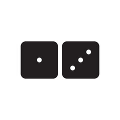 Dice vector icon. Dice cube flat sign design. Casino dices symbol pictogram. Domino icon. UX UI icon