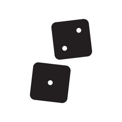 Dice vector icon. Dice cube flat sign design. Casino dices symbol pictogram. Domino icon. UX UI icon
