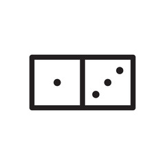 Dice vector icon. Dice cube flat sign design. Casino dices symbol pictogram. Domino icon. UX UI icon