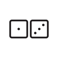 Dice vector icon. Dice cube flat sign design. Casino dices symbol pictogram. Domino icon. UX UI icon