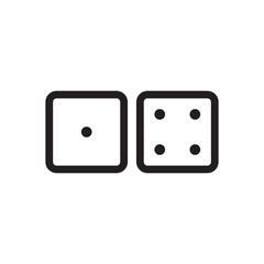 Dice vector icon. Dice cube flat sign design. Casino dices symbol pictogram. Domino icon. UX UI icon